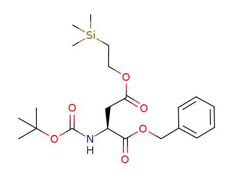Molecular Structure of 131117-25-4 (Boc-Asp(TMSE)-OBn)