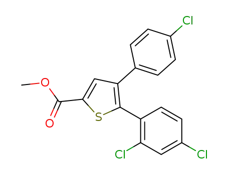 Methyl 4-(4-chlorophenyl)-5-(2,4-dichlorophenyl)thiophene-2-carboxylate