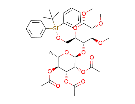 methyl 2,3,4-tri-O-acetyl-α-L-rhamnopyranosyl-(1->4)-6-O-[tert-butyl(diphenyl)silyl]-2,3-di-O-methyl-α-D-glucopyranoside