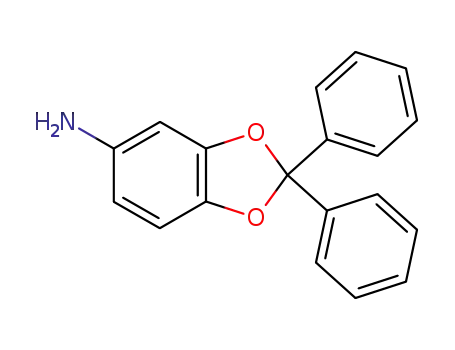 Molecular Structure of 88145-34-0 (1,3-Benzodioxol-5-amine, 2,2-diphenyl-)