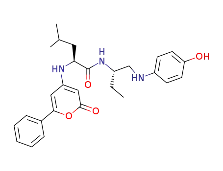 N<sup>1</sup>-((1S)-1-{[(4-hydroxyphenyl)amino]methyl}propyl)-N<sup>2</sup>-(2-oxo-6-phenyl-2H-pyran-4-yl)-L-leucinamide