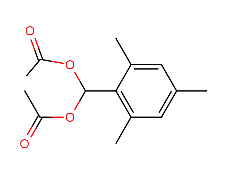 Molecular Structure of 413601-58-8 (Methanediol, (2,4,6-trimethylphenyl)-, diacetate)