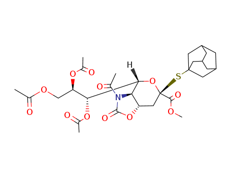 Methyl (3aR,4R,6R,7aS)-3-acetyl-6-(1-adamantylsulfanyl)-2-oxo-4-[(1S,2R)-1,2,3-triacetyloxypropyl]-3a,4,7,7a-tetrahydropyrano[3,4-d][1,3]oxazole-6-carboxylate