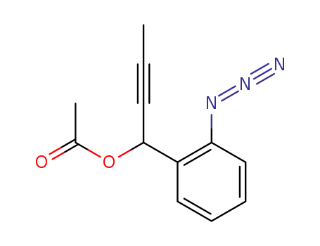 Benzenemethanol, 2-azido-a-1-propynyl-, acetate (ester)