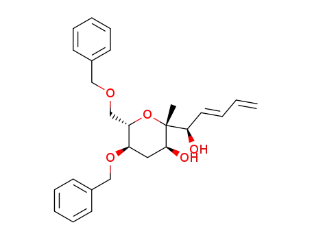 (2S,3S,5R,6S)-5-Benzyloxy-6-benzyloxymethyl-2-((E)-(R)-1-hydroxy-penta-2,4-dienyl)-2-methyl-tetrahydro-pyran-3-ol
