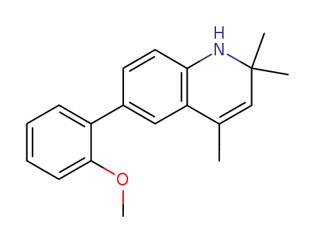 Molecular Structure of 666726-32-5 (6-(2-Methoxybiphenyl)-2,2,4-triMethyl-1,2-dihydroquinoline)