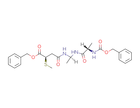 N-[1-S-(2-S-benzyloxycarbonylamino-propanoylamino)-ethyl] 2-R-methanesulfanyl succinamic acid benzyl ester