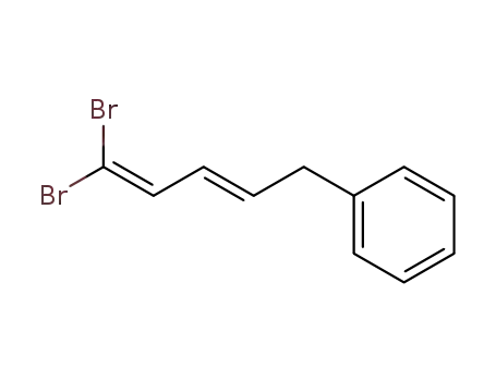 Molecular Structure of 646533-98-4 (Benzene, [(2E)-5,5-dibromo-2,4-pentadienyl]-)