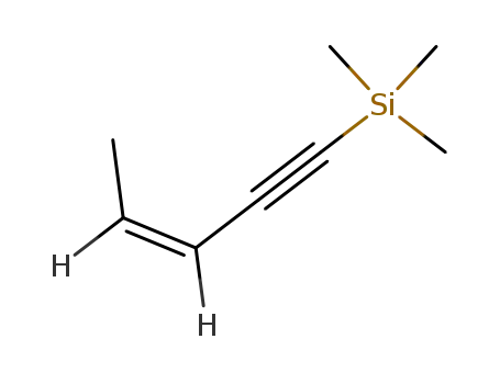 Molecular Structure of 62170-40-5 (Silane, trimethyl-3-penten-1-ynyl-, (Z)-)