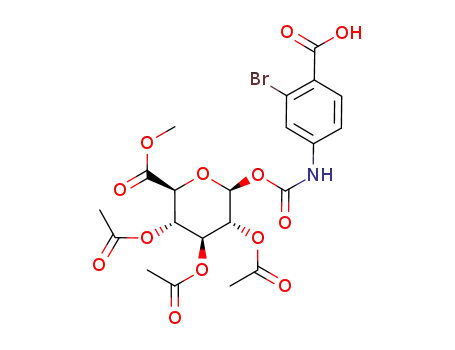 N-(4-carboxy-3-bromophenyl) O-(methyl 2,3,4-tri-O-acetyl-β-D-glucopyranuronosyl) carbamate