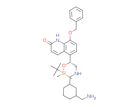 5-[(R)-2-[(3-Aminomethylcyclohexylmethyl)amino]-1-(tert-butyldimethylsilanyloxy)ethyl]-8-benzyloxy-1H-quinolin-2-one