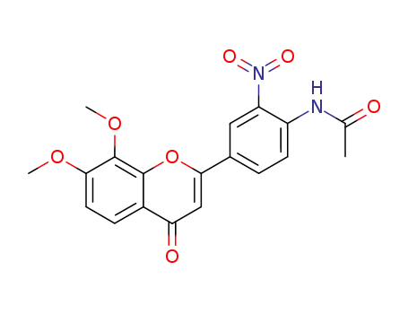 Acetamide,
N-[4-(7,8-dimethoxy-4-oxo-4H-1-benzopyran-2-yl)-2-nitrophenyl]-