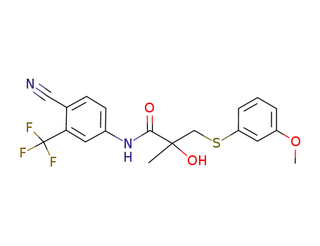 3-(3-methoxyphenylthio)-N-(4-cyano-3-(trifluoromethyl)phenyl)-2-hydroxy-2-methylpropanamide