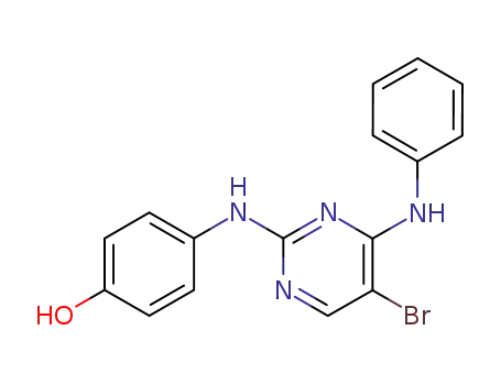 4-anilino-5-bromo-2-(4-hydroxyanilino)pyrimidine