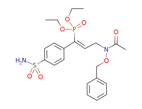 Molecular Structure of 939387-80-1 (diethyl (Z)-3-[N-acetyl-N-(benzyloxy)amino]-1-(4-sulfamoylphenyl)prop-1-enylphosphonate)