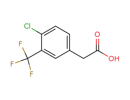 Molecular Structure of 22902-86-9 (4-CHLORO-3-(TRIFLUOROMETHYL)PHENYLACETIC ACID)