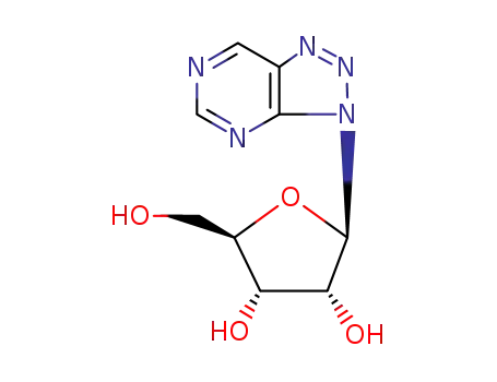 Molecular Structure of 38874-46-3 (3H-1,2,3-Triazolo[4,5-d]pyrimidine,3-â-Dribofuranosyl- )