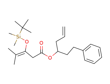Molecular Structure of 820963-45-9 (3-Pentenoic acid, 3-[[(1,1-dimethylethyl)dimethylsilyl]oxy]-4-methyl-,
1-(2-phenylethyl)-3-butenyl ester)