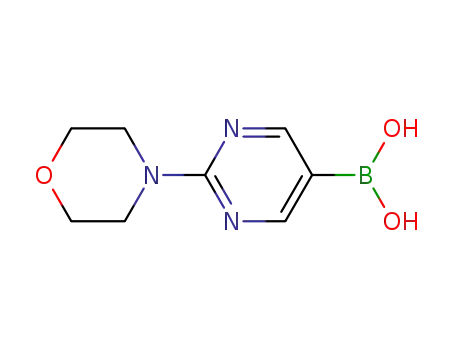 Molecular Structure of 870521-33-8 (2-Morpholinopyrimidin-5-ylboronic acid)
