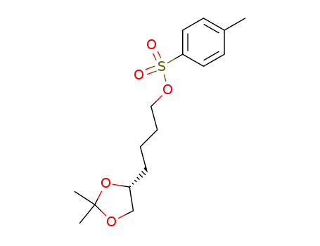 Molecular Structure of 266318-68-7 (Toluene-4-sulfonic acid 4-((R)-2,2-dimethyl-[1,3]dioxolan-4-yl)-butyl ester)