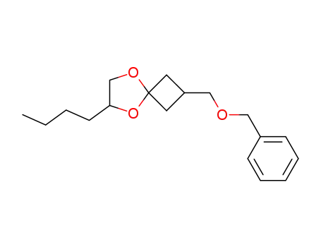 Molecular Structure of 545882-54-0 (5,8-Dioxaspiro[3.4]octane, 6-butyl-2-[(phenylmethoxy)methyl]-)