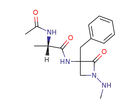 Propanamide,
2-(acetylamino)-N-[1-(methylamino)-2-oxo-3-(phenylmethyl)-3-azetidinyl
]-, (2S)-