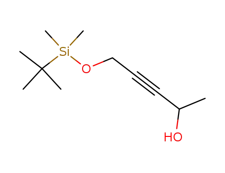 Molecular Structure of 214978-04-8 (3-Pentyn-2-ol, 5-[[(1,1-dimethylethyl)dimethylsilyl]oxy]-)
