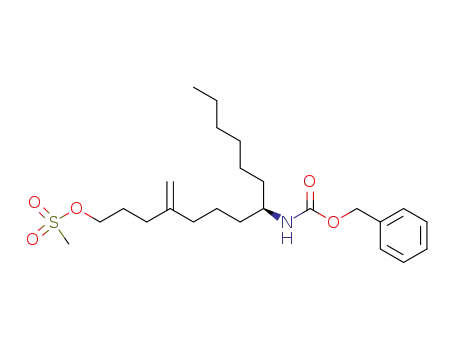 Methanesulfonic acid (R)-8-benzyloxycarbonylamino-4-methylene-tetradecyl ester