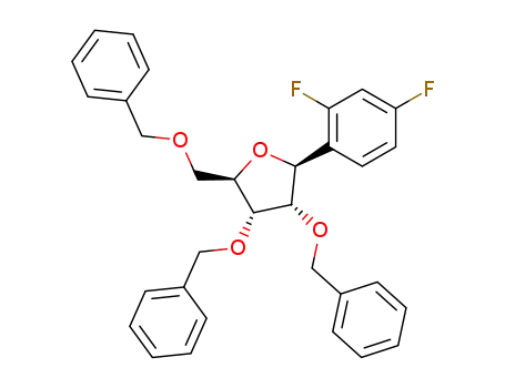 2',3',5'-tri-O-benzyl-1'-deoxy-β-1'-(2,4-difluorophenyl)-D-ribofuranose