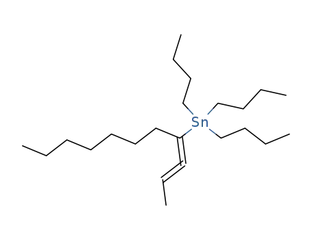 Molecular Structure of 131043-65-7 (Stannane, tributyl[1-(1-propenylidene)octyl]-)