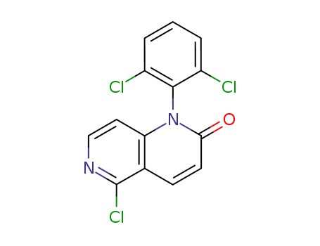 Molecular Structure of 916203-59-3 (1,6-Naphthyridin-2(1H)-one, 5-chloro-1-(2,6-dichlorophenyl)-)