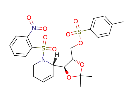 (2S)-{(1'S,2'S)-1',2'-(isopropylidenedioxy)-3'-[(p-toluenesulfonyl)oxy]propyl}-N-(2-nitrobenzenesulfonyl)-3,4-dehydro-piperidine