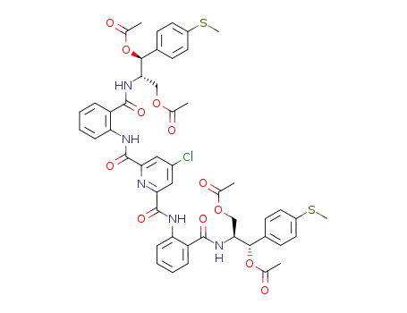 2,6-Pyridinedicarboxamide,
N,N'-bis[2-[[[(1S,2S)-2-(acetyloxy)-1-[(acetyloxy)methyl]-2-[4-(methylthio
)phenyl]ethyl]amino]carbonyl]phenyl]-4-chloro-