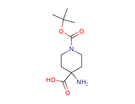Molecular Structure of 183673-71-4 (4-AMINO-1-BOC-PIPERIDINE-4-CARBOXYLIC ACID)