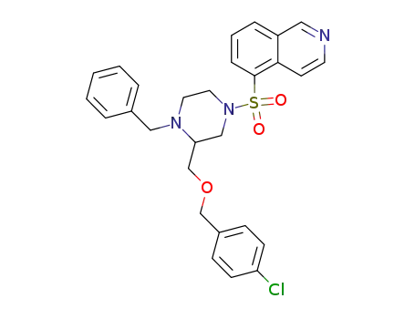 Piperazine,
2-[[(4-chlorophenyl)methoxy]methyl]-4-(5-isoquinolinylsulfonyl)-1-(phenyl
methyl)-