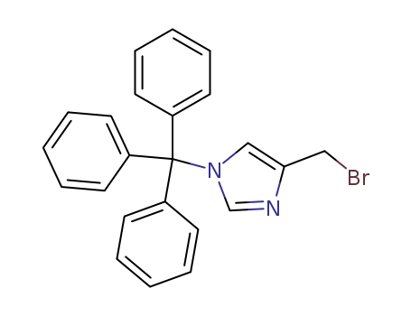 Molecular Structure of 562074-49-1 (4-(broMoMethyl)-1-trityl-1H-iMidazole)