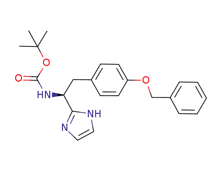 Molecular Structure of 927425-95-4 ([2-(4-benzyloxy-phenyl)-1-(1H-imidazol-2-yl)-ethyl]-carbamic acid tert-butyl ester)