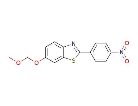 Molecular Structure of 566170-02-3 (Benzothiazole, 6-(methoxymethoxy)-2-(4-nitrophenyl)-)