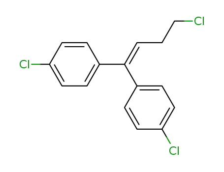 Molecular Structure of 83929-32-2 (1,1'-(4-chloro-1-buten-1-ylidene)bis(4-chlorobenzene))
