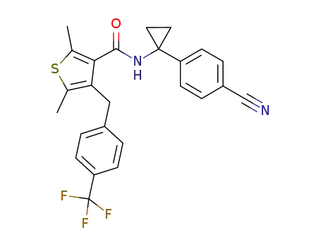 N-[1-(4-cyanophenyl)cyclopropyl]-2,5-dimethyl-4-[4-(trifluoromethyl)benzyl]thiophene-3-carboxamide