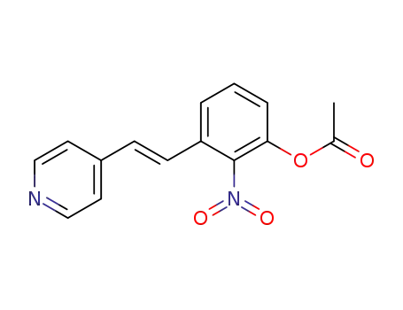 (E)-2-acetoxy-6-[2-(pyridin-4-yl)ethenyl]nitrobenzene