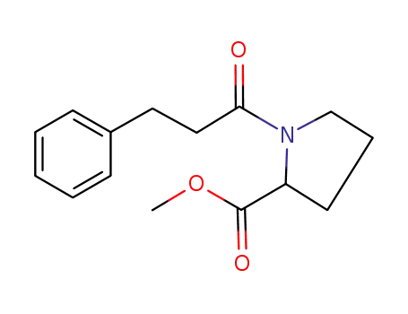 Molecular Structure of 946438-16-0 (methyl 1-(3-phenylpropanoyl)pyrrolidine-2-carboxylate)