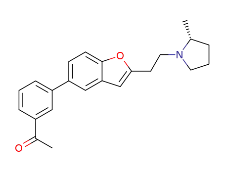 Ethanone,
1-[3-[2-[2-[(2R)-2-methyl-1-pyrrolidinyl]ethyl]-5-benzofuranyl]phenyl]-
