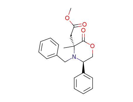 (3R,5R)-(4-benzyl-3-methyl-2-oxo-5-phenylmorpholin-3-yl)acetic acid, methyl ester