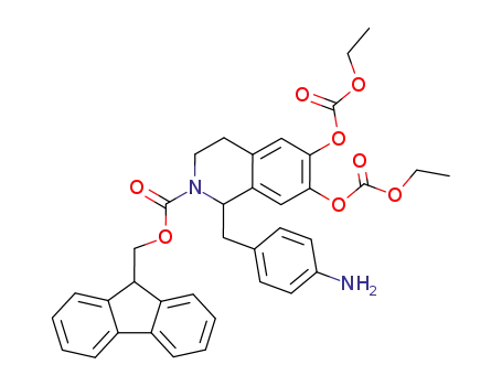 2(1H)-Isoquinolinecarboxylic  acid,  1-[(4-aminophenyl)methyl]-6,7-bis[(ethoxycarbonyl)oxy]-3,4-dihydro-,  9H-fluoren-9-ylmethyl  ester