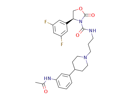 3-Oxazolidinecarboxamide,
N-[3-[4-[3-(acetylamino)phenyl]-1-piperidinyl]propyl]-4-(3,5-difluorophen
yl)-2-oxo-, (4S)-