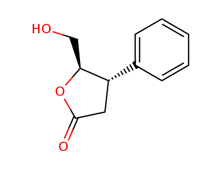 Molecular Structure of 950838-18-3 ((4S,5R)-5-(hydroxymethyl)-4-phenyldihydrofuran-2(3H)-one)