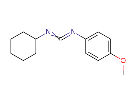 Molecular Structure of 121577-74-0 (Benzenamine, N-(cyclohexylcarbonimidoyl)-4-methoxy-)