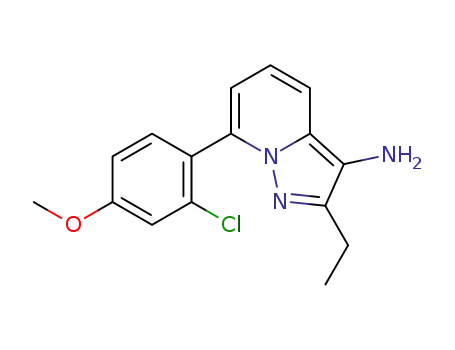 [7-(2-chloro-4-methoxyphenyl)-2-ethylpyrazolo[1,5-a]pyridin-3-yl]amine