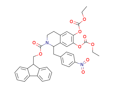 2-1H-ISOQUINOLINECARBOXYLIC ACID,6,7-BIS[(ETHOXYCARBONYL)OXY]-3,4-DIHYDRO-1-[(4-NITROPHENYL)METHYL]-,9H-FLUOREN-9-YLMETHYL ESTER
